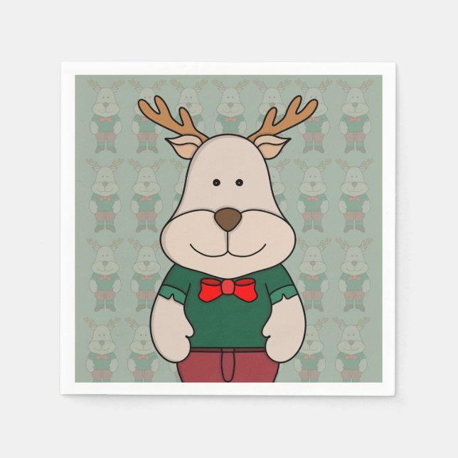 Ein niedliches Hirsch Serviette (Vorderseite)