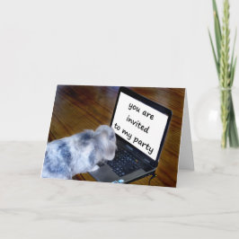 ein niedliches Kaninchen-Party einladen Karte