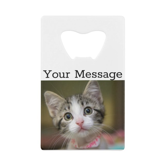 Ein niedliches Kätzchen mit grünen Augen Geldbeutel Flaschenöffner (Vorderseite)