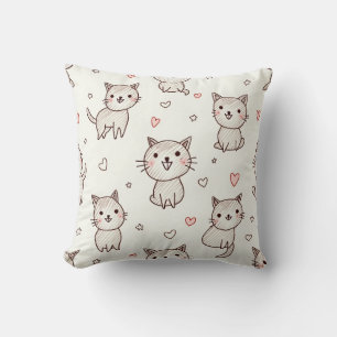 ein niedliches Katzenpolster Kissen