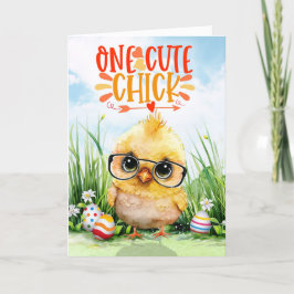 Ein Niedliches Kind Niedlicher Osterkrank Feiertagskarte