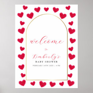 Ein Niedliches kleines Sweetheart Arch Baby-Duschb Poster