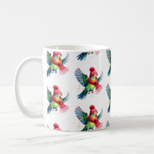 Ein Niedliches Parakeet in einer Tasse aus Winterh