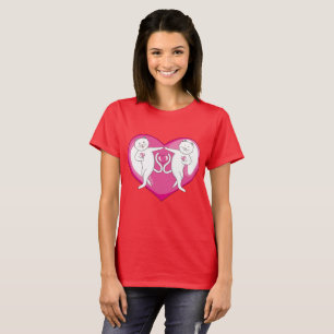 Ein Niedliches Weiß-Paar tanzt mit Liebe T-Shirt