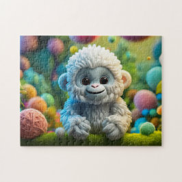 Ein niedliches Yeti aus Garn Puzzle