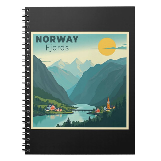 Ein nostalgisches Classic Travel Poster - Norwegen Notizblock (Vorderseite)