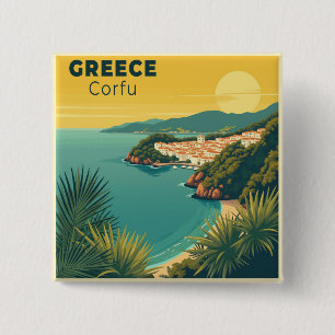 Ein nostalgisches klassisches Reiseplakat – Griech Button