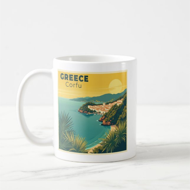 Ein nostalgisches klassisches Reiseplakat – Griech Kaffeetasse (Links)