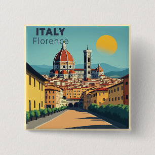 Ein nostalgisches klassisches Reiseplakat – Italie Button