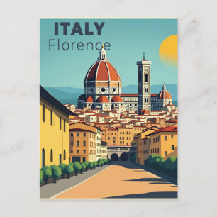Ein nostalgisches klassisches Reiseplakat – Italie Postkarte