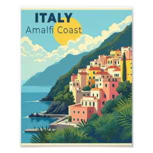 Ein nostalgisches klassisches Reiseposter – Amalfi Fotodruck