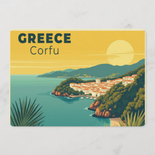 Ein nostalgisches klassisches Reiseposter – Griech Einladung