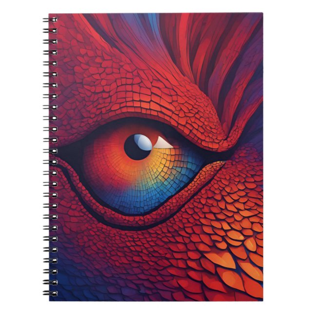Ein Notebook mit beeindruckender Dragon Eye Art Notizblock (Vorderseite)