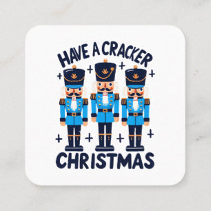 Ein Nussknacker-Weihnachten Quadratische Visitenkarte