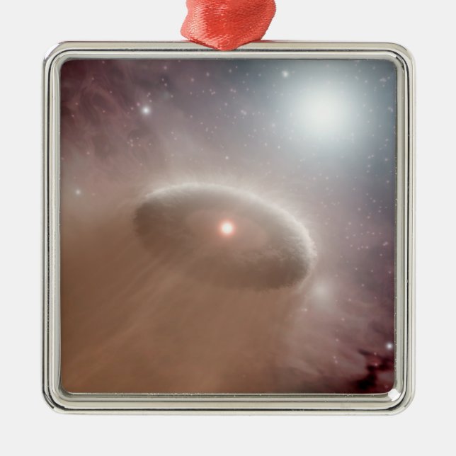 Ein O-Stern direkt hinter einem jungen, cooleren S Ornament Aus Metall (Vorne)