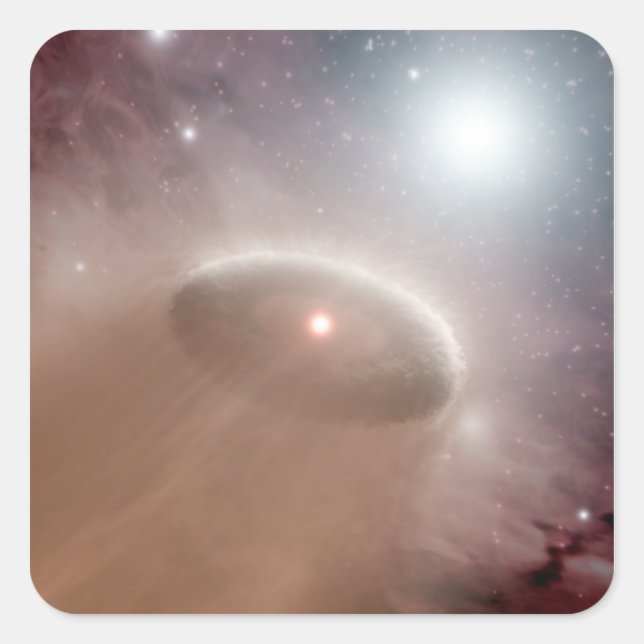 Ein O-Stern direkt hinter einem jungen, cooleren S Quadratischer Aufkleber (Vorderseite)