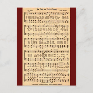 Ein Ode an York Landkreis in music & verse Postkarte
