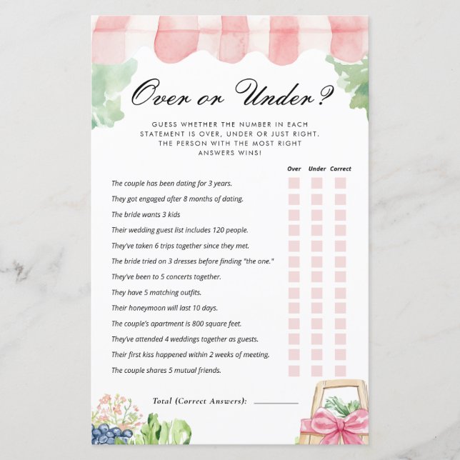 Ein oder aus dem Markt - Bridal Game (Vorderseite)