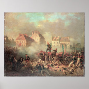 Ein Offizier, der den Feuerbefehl erteilt Poster