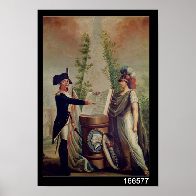 Ein Offizier der Nationalgarde, der einen Eid schw Poster (Vorne)