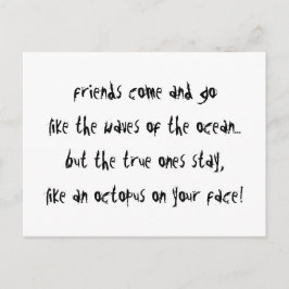 "Ein Oktopus auf deinem Gesicht" Postkarte