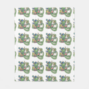 Ein Oktopus, der Lieben zum Lesen Fleecedecke