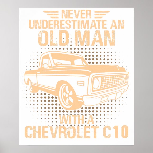 Ein Oldtimer Chevrolet C10 1971 bis 1972 Poster (Vorne)