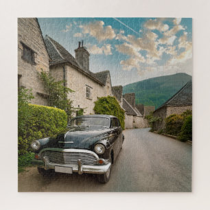 Ein Oldtimer in einem malerischen Dorf Puzzle