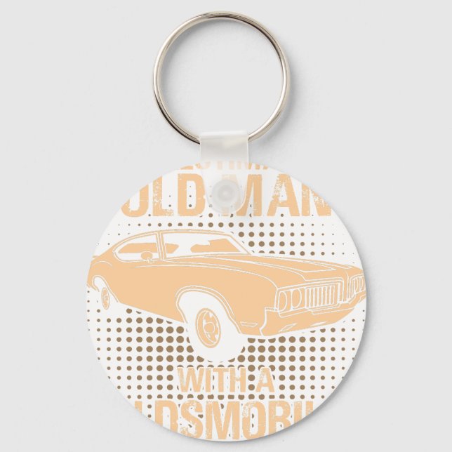 Ein Oldtimer Oldsmobile Cutlass 1970 Schlüsselanhänger (Vorderseite)