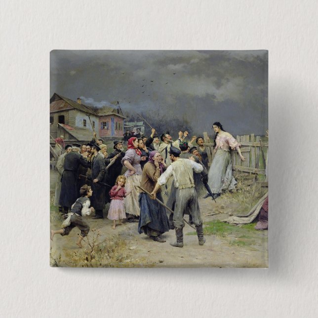 Ein Opfer von Fanatismus, 1899 Button (Vorderseite)