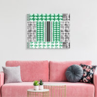 Ein optisch ansprechendes grün-schwarzes Muster, A