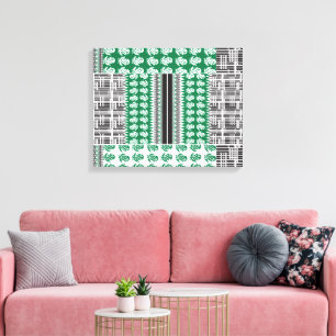 Ein optisch ansprechendes grün-schwarzes Muster, A Leinwanddruck