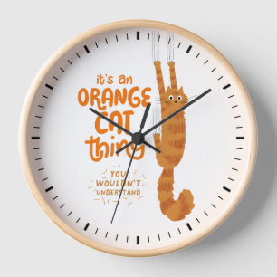 Ein Orange Cat Ding - Funny Tabby Cat Hangon Uhr