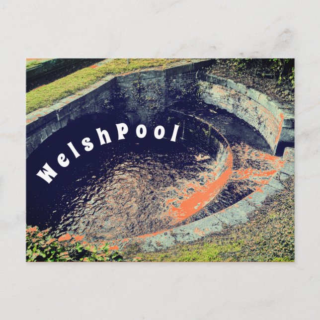 Ein Orange Pool in Welshpool Fotografie Postkarte (Vorderseite)