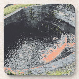 Ein Orange Pool in Welshpool Getränkeuntersetzer