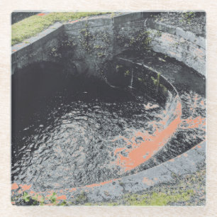 Ein Orange Pool in Welshpool Glasuntersetzer