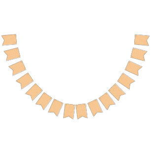 ein orangefarbener weißer Hintergrund mit kleinen Wimpelkette