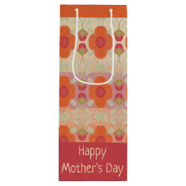 Ein orangefarbenes Dekordesign Geschenktüte Für Weinflaschen