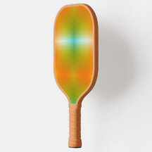 Ein orangefarbenes Pickleball-Paddle mit texturier
