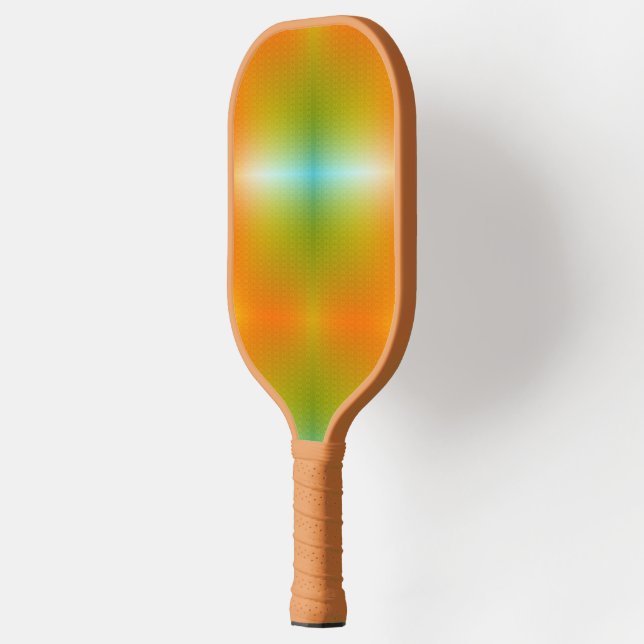 Ein orangefarbenes Pickleball-Paddle mit texturier Pickleball Schläger (Links)