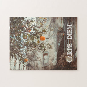 Ein Orangenbaum in einer romantischen Altstadt Puzzle