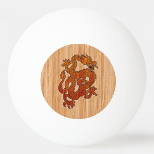 Ein orientalischer Drache in Bamboo Tischtennisball