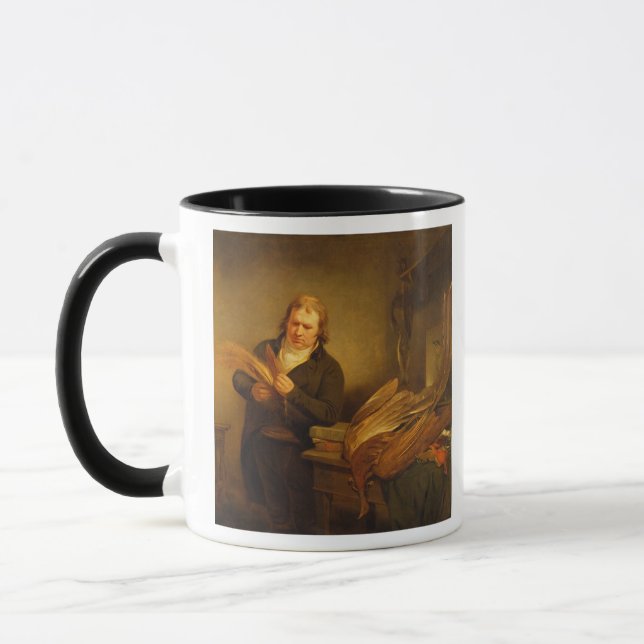 Ein Ornithologist, vermutlich Herr Thomson, Tier Tasse (Links)