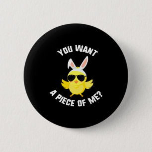 Ein Oster-Wunschstück Huhn-Sonnenbrille Button