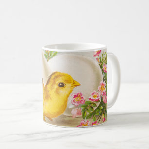"Ein Osterangebot" Vintage-Victorian-Karte, 1884 Kaffeetasse