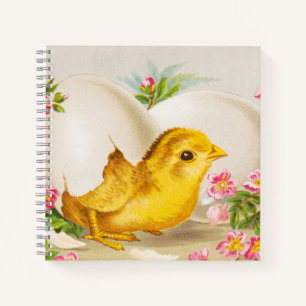 "Ein Osterangebot" Vintage-Victorian-Karte, 1884 Notizbuch