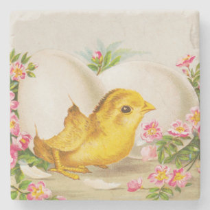 "Ein Osterangebot" Vintage-Victorian-Karte, 1884 Steinuntersetzer