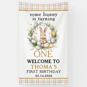 Ein Osterhasen macht einen 1. Geburtstag Banner