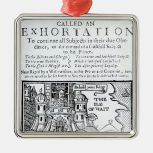 Ein Ould Schiff genannt ein Exhortation Silbernes Ornament