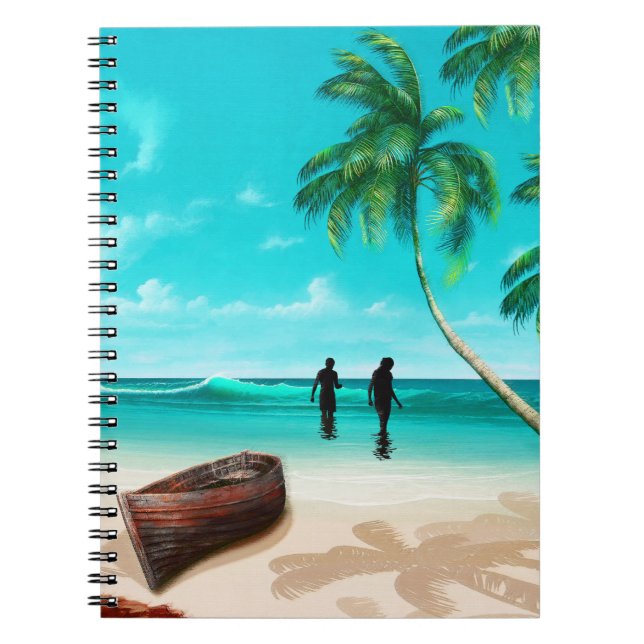 Ein Paar auf einer veralteten Insel Notizblock (Vorderseite)